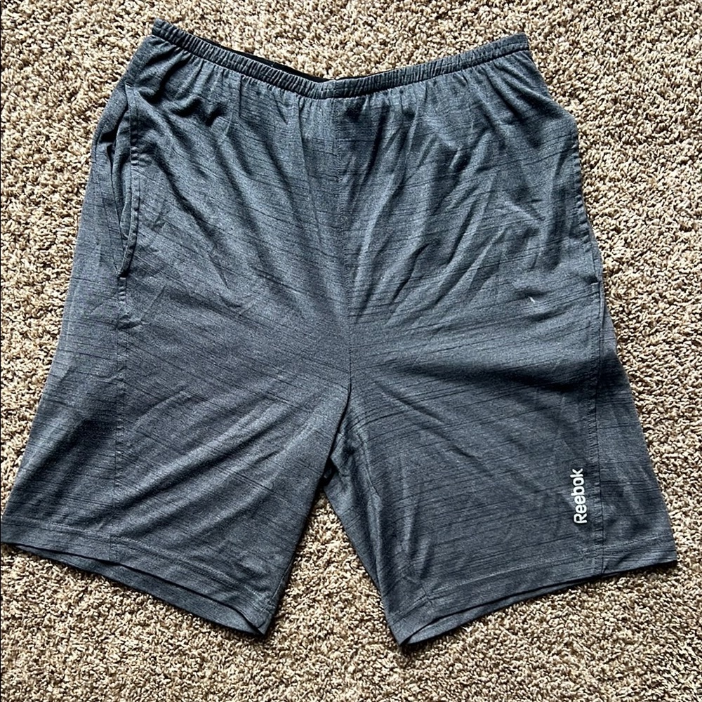 Reebok Gray Athletic Shorts Lightweight Moisture-Wicking